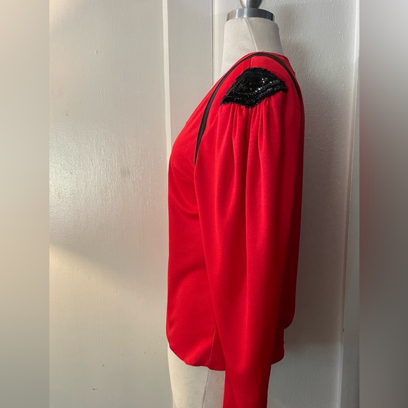 1970’s vintage New Leaf by Samir Cocktail jacket / blazer w sequins on shoulders - Picture 3 of 10